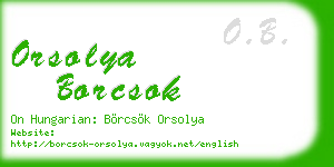 orsolya borcsok business card
